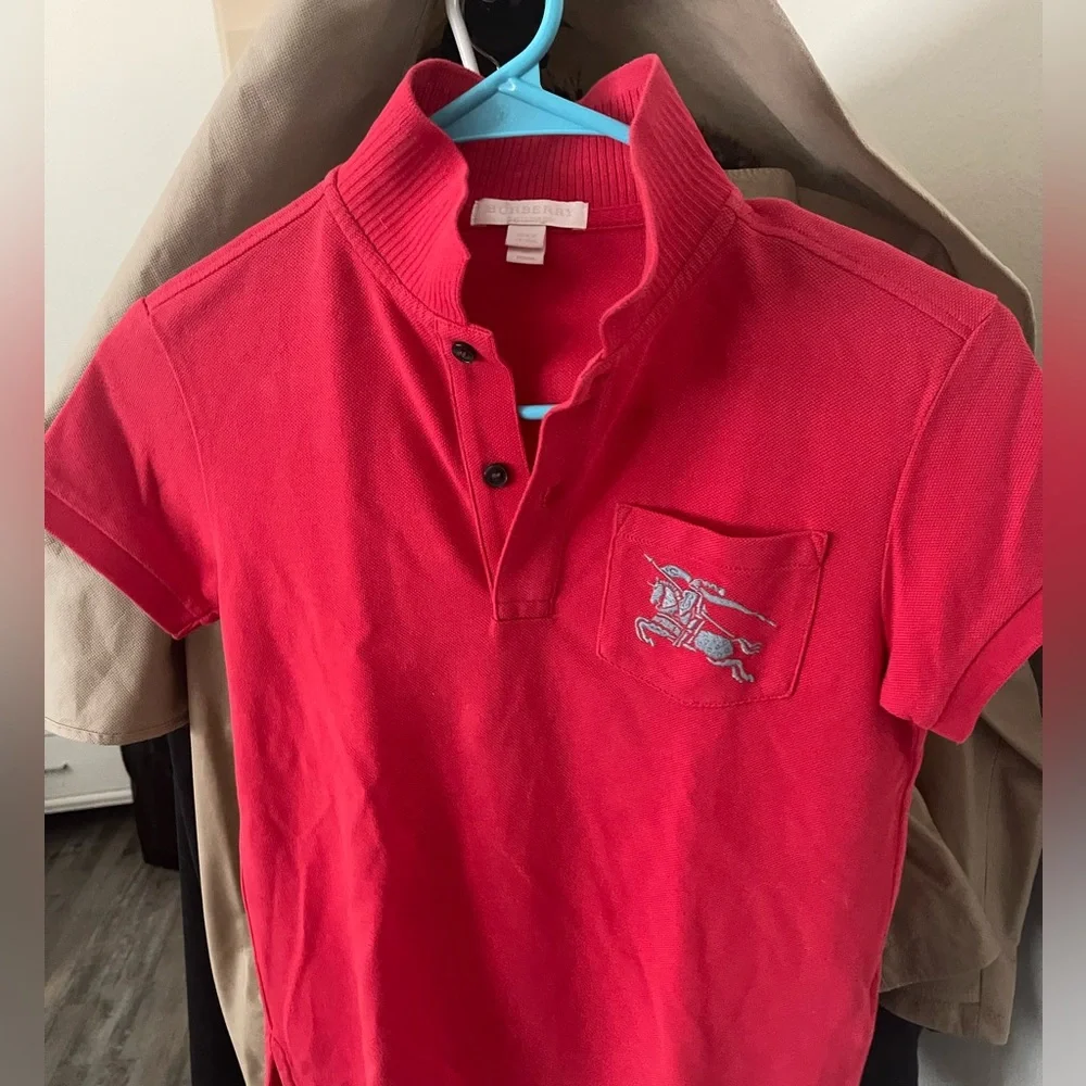Burberry kids red polo 8Y - Picture 1 of 6